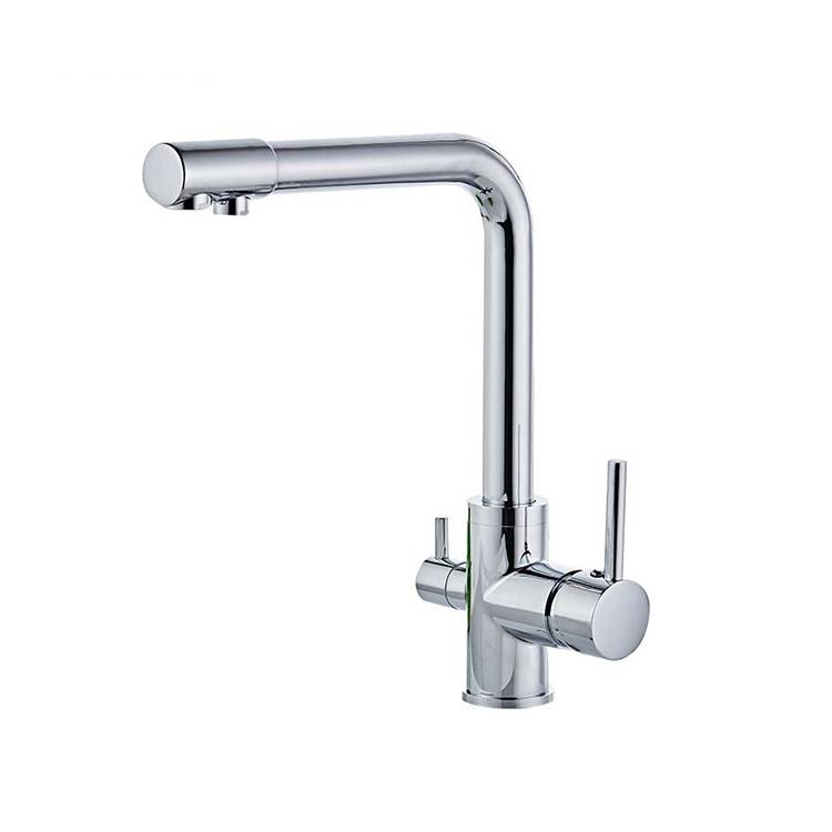 Water Purify Brass Body Dual Handle 3 Way Kitchen Faucet